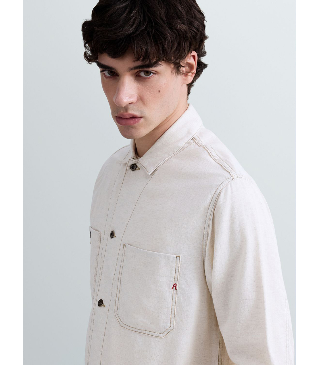 デニムオーバーシャツ（セットアップ） 詳細画像 アイボリー 5